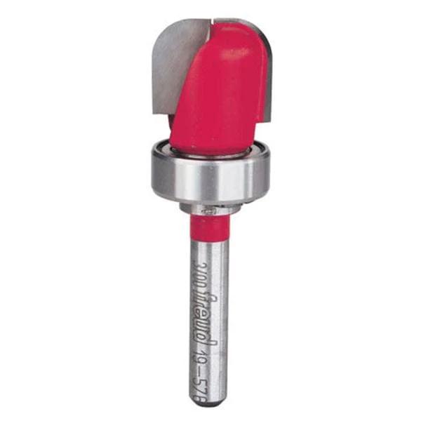 Dish Carving Router Bit with Top Bearing - 1/2" SH 5/8" CL 1/4" R - Diameter:3/4"